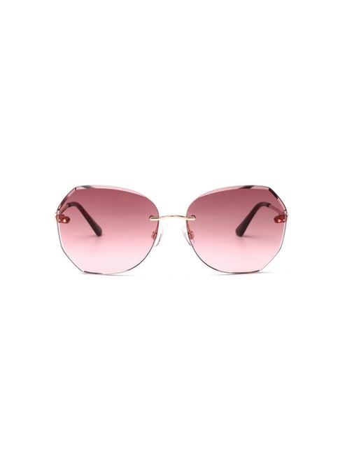 bebe pink hexagon sunglasses for women