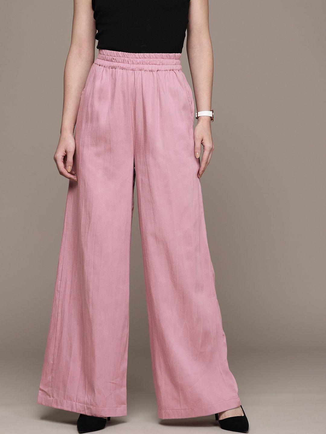 bebe women elder berry season staples high-rise pleated trousers