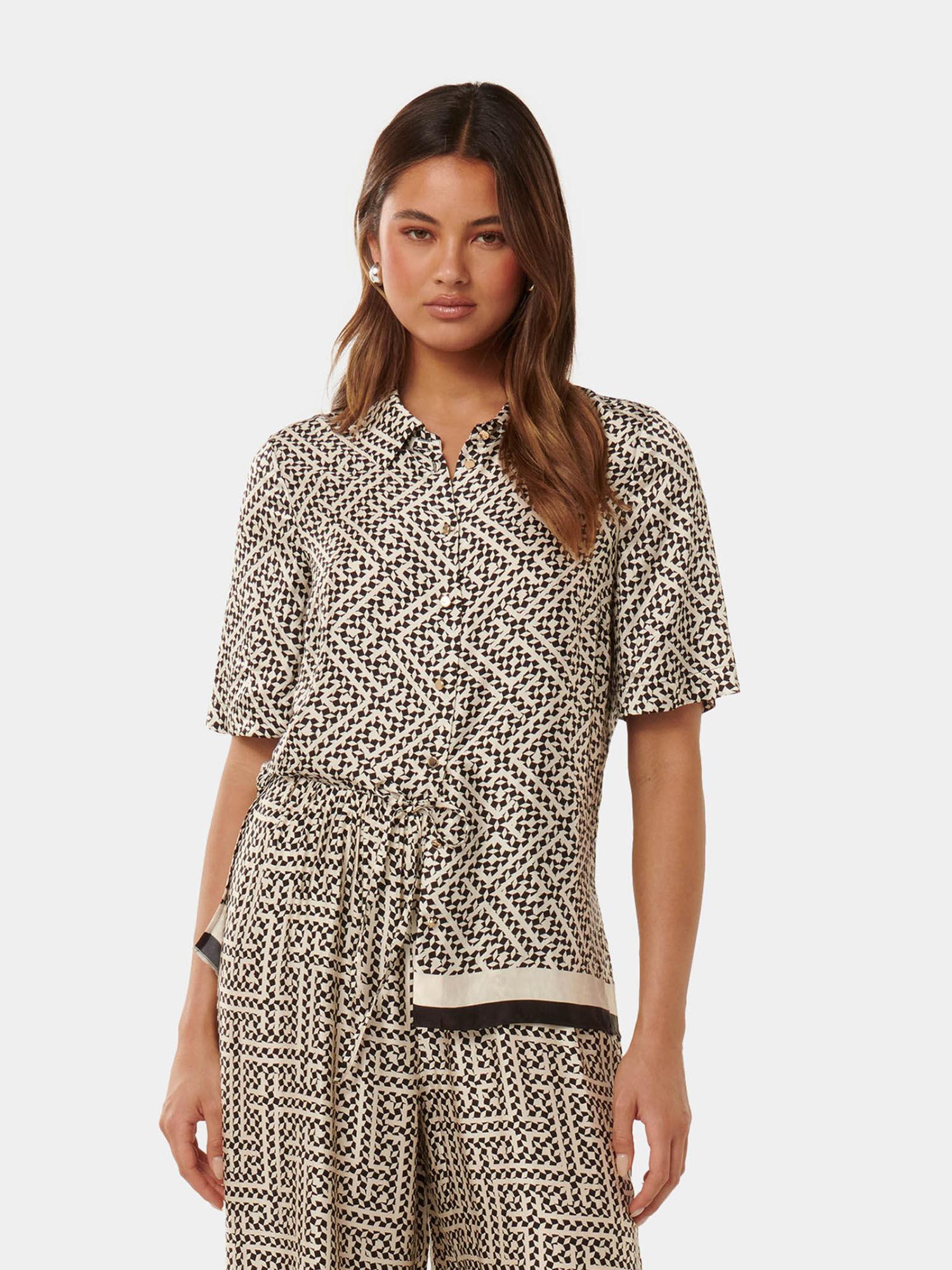 becca border print shirt