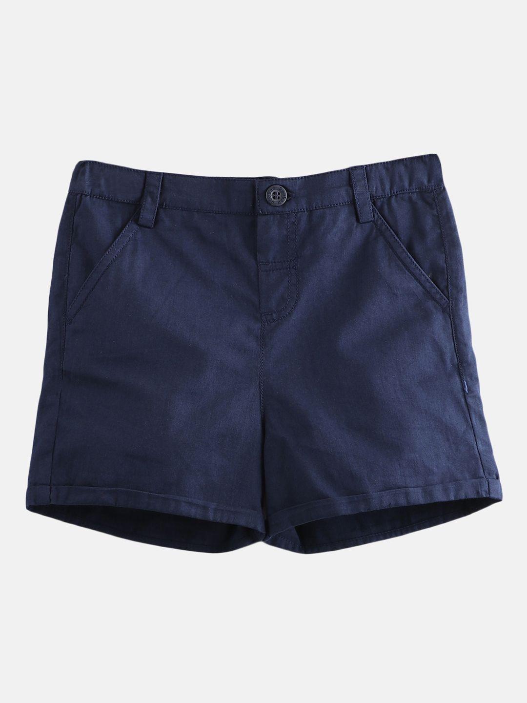 beebay boys navy blue cotton chino shorts