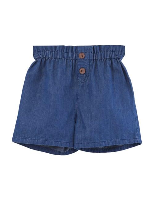 beebay kids blue textured shorts