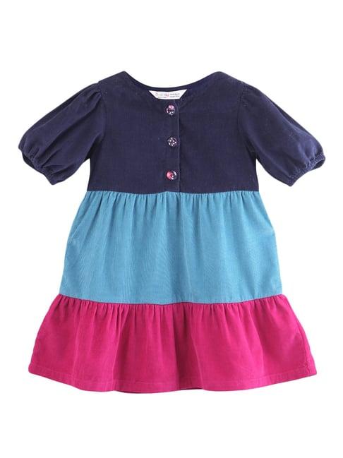 beebay kids multicolor color block dress