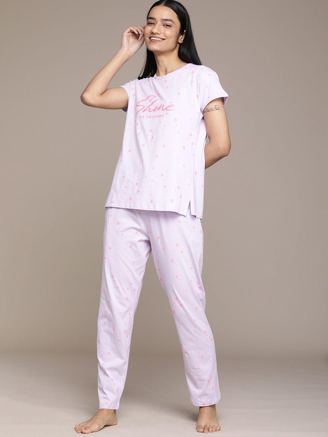 beebelle conversational printed pure cotton night suit