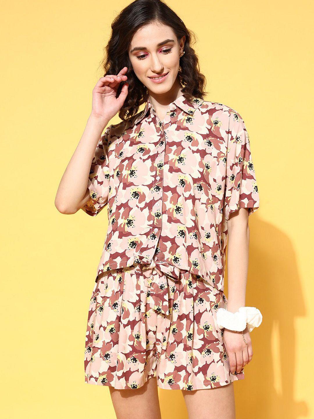 beebelle floral printed night suit