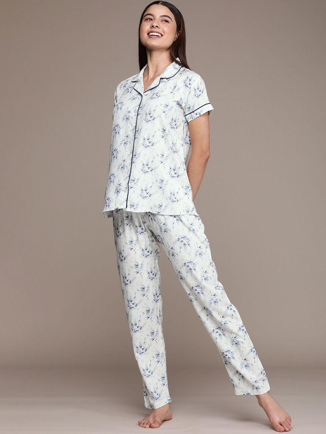 beebelle floral printed night suit