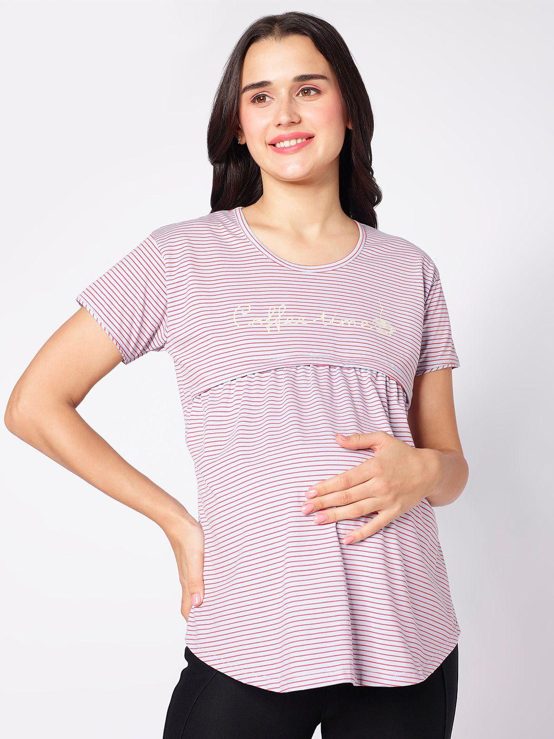 beebelle grey striped maternity top