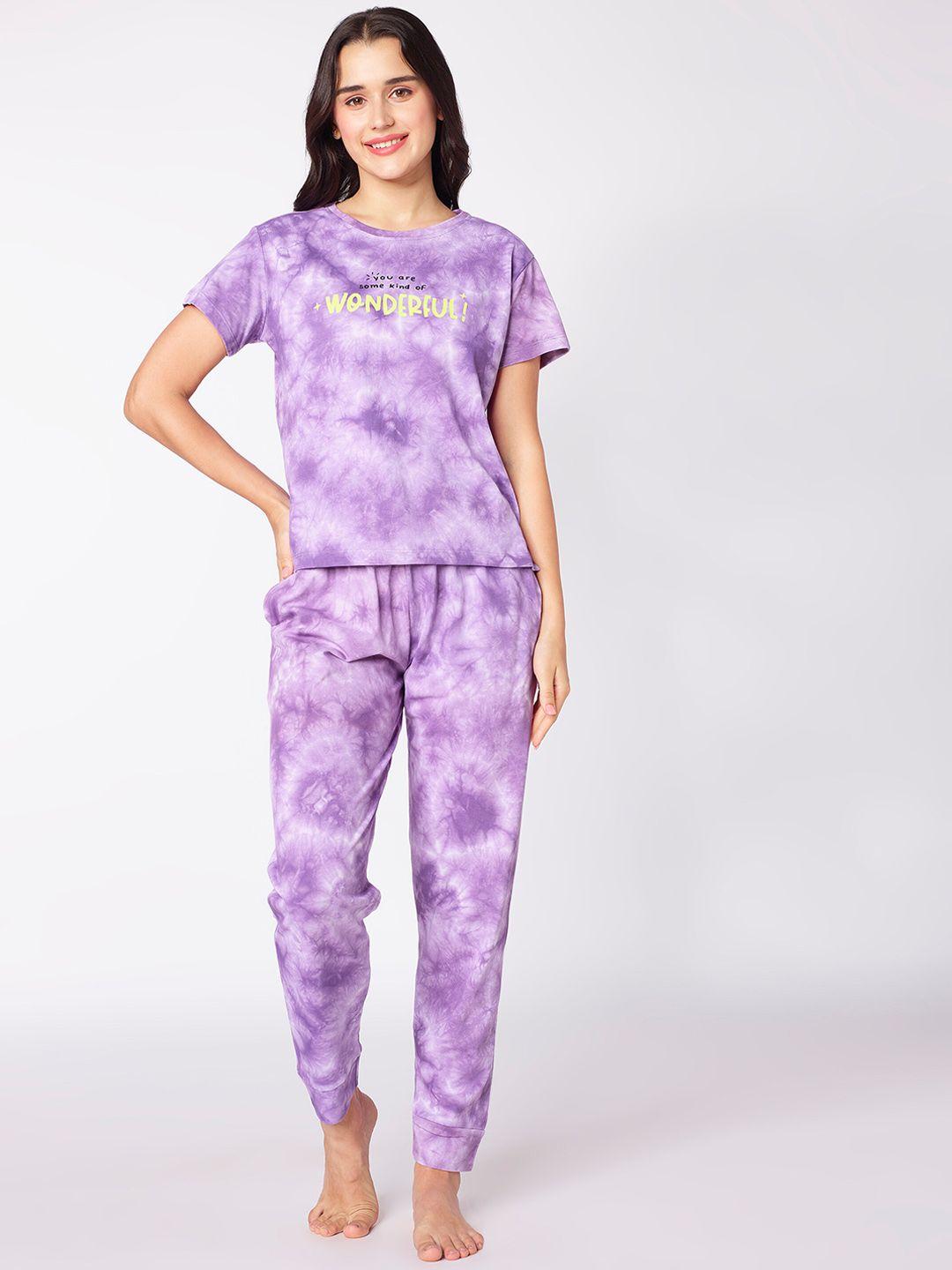 beebelle tie & dye pure cotton night suit