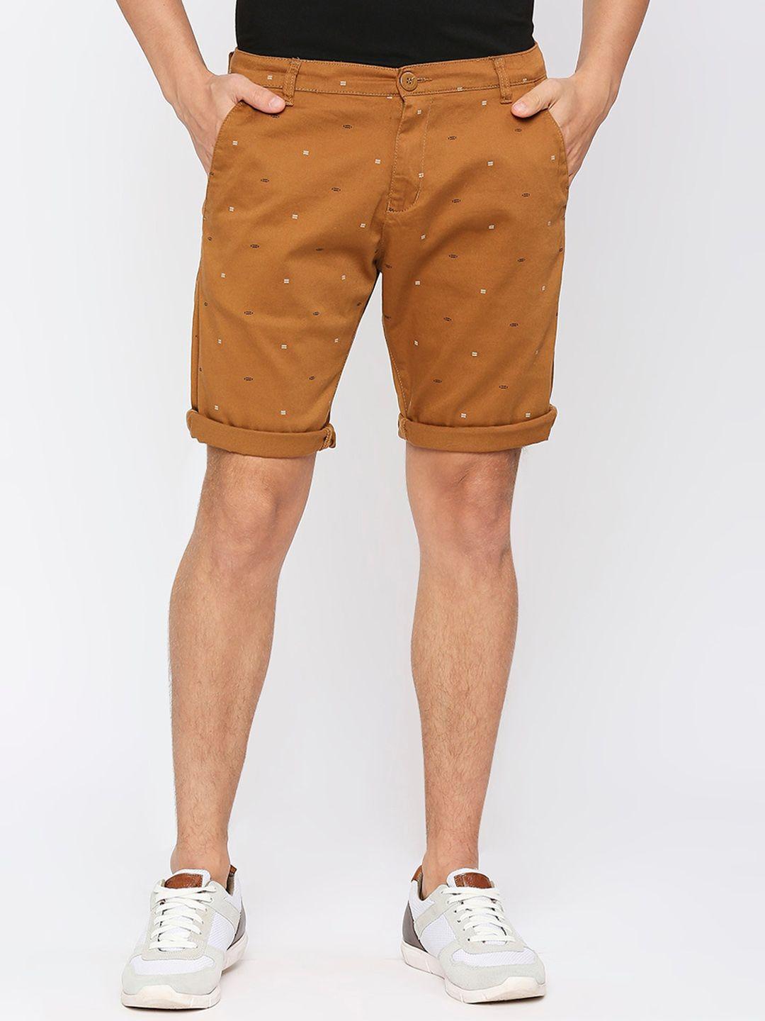 beevee men camel printed outdoor shorts