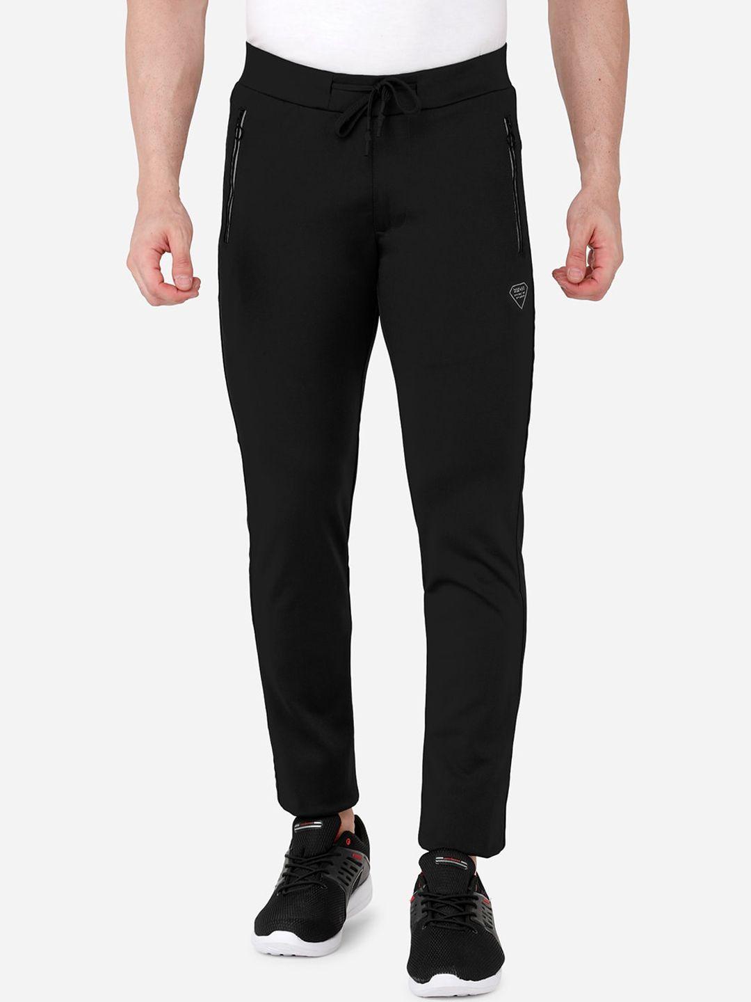 beevee men black 4-way athleisure wear track pants