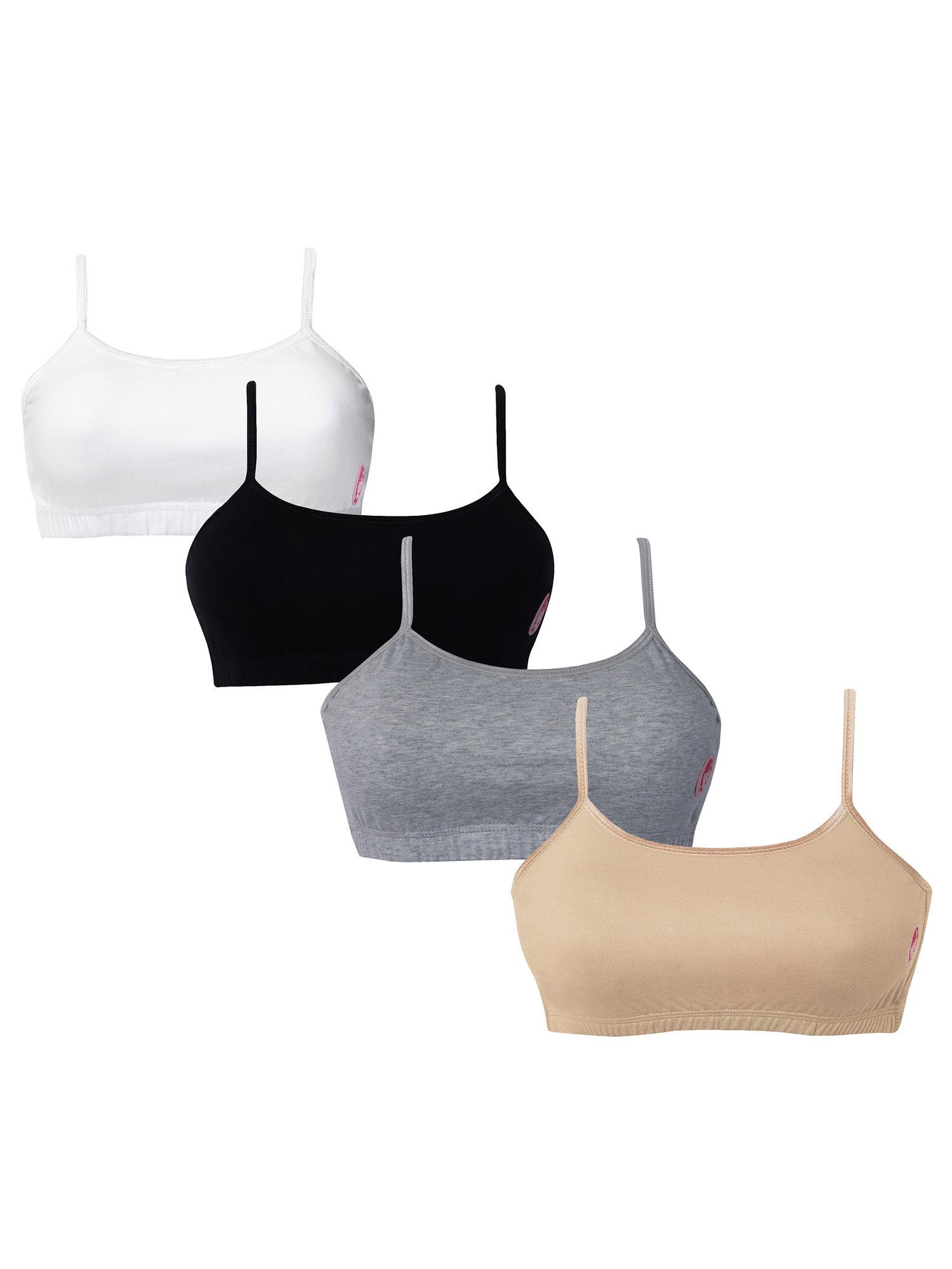 beginner sports bras for girls basic colors (set of 4 )