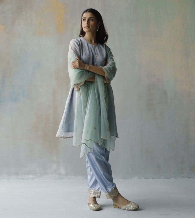 begum pret aqua gulab dupatta