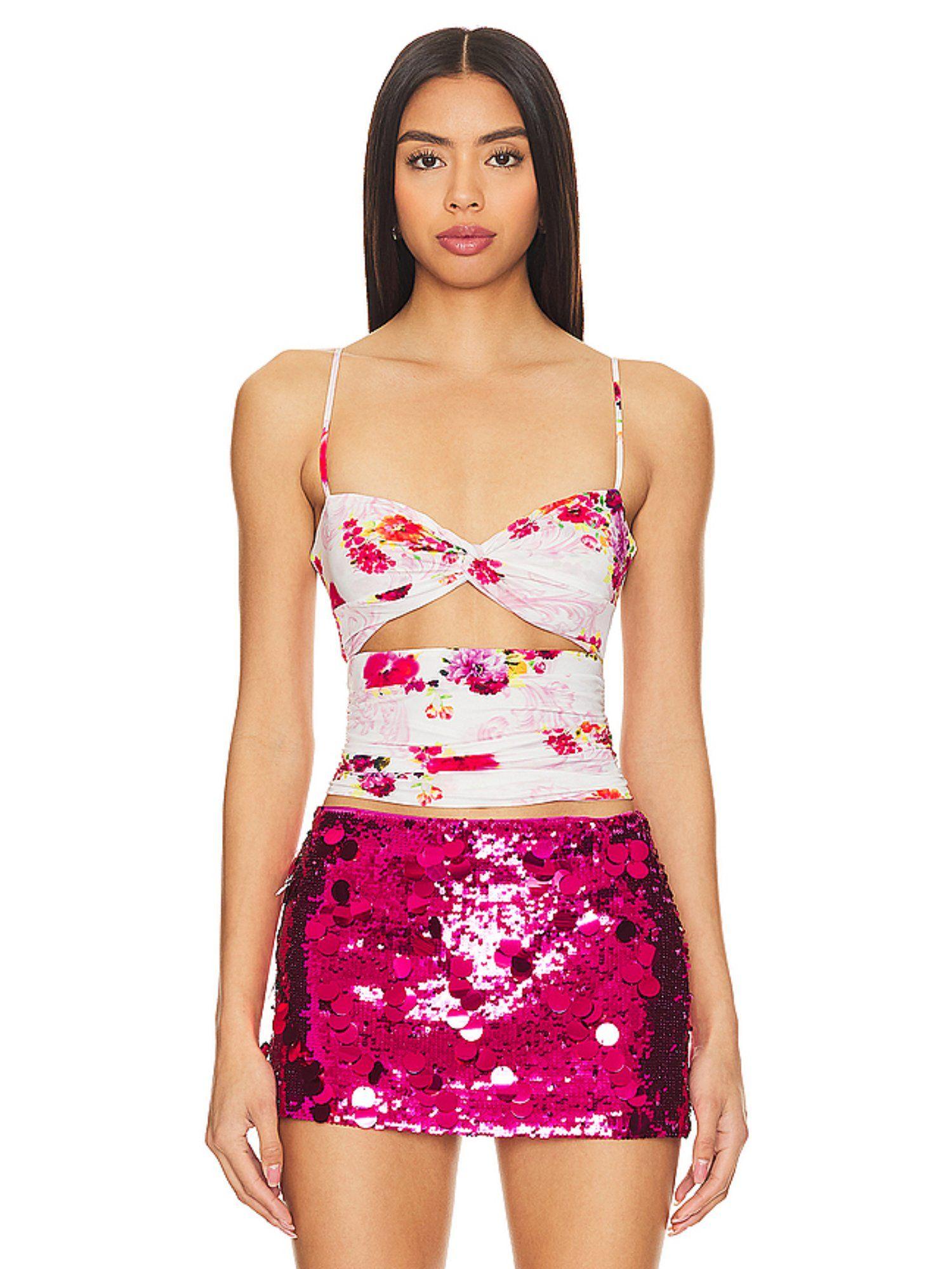 beia printed twist top