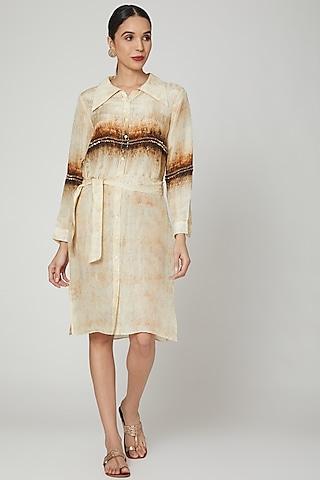 beige-&-brown-printed-tunic