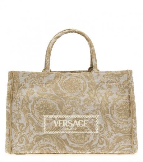 beige athena barocco shopping bag
