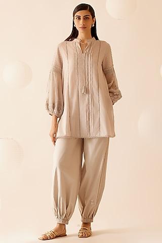 beige-cotton-voile-floral-embroidered-tunic