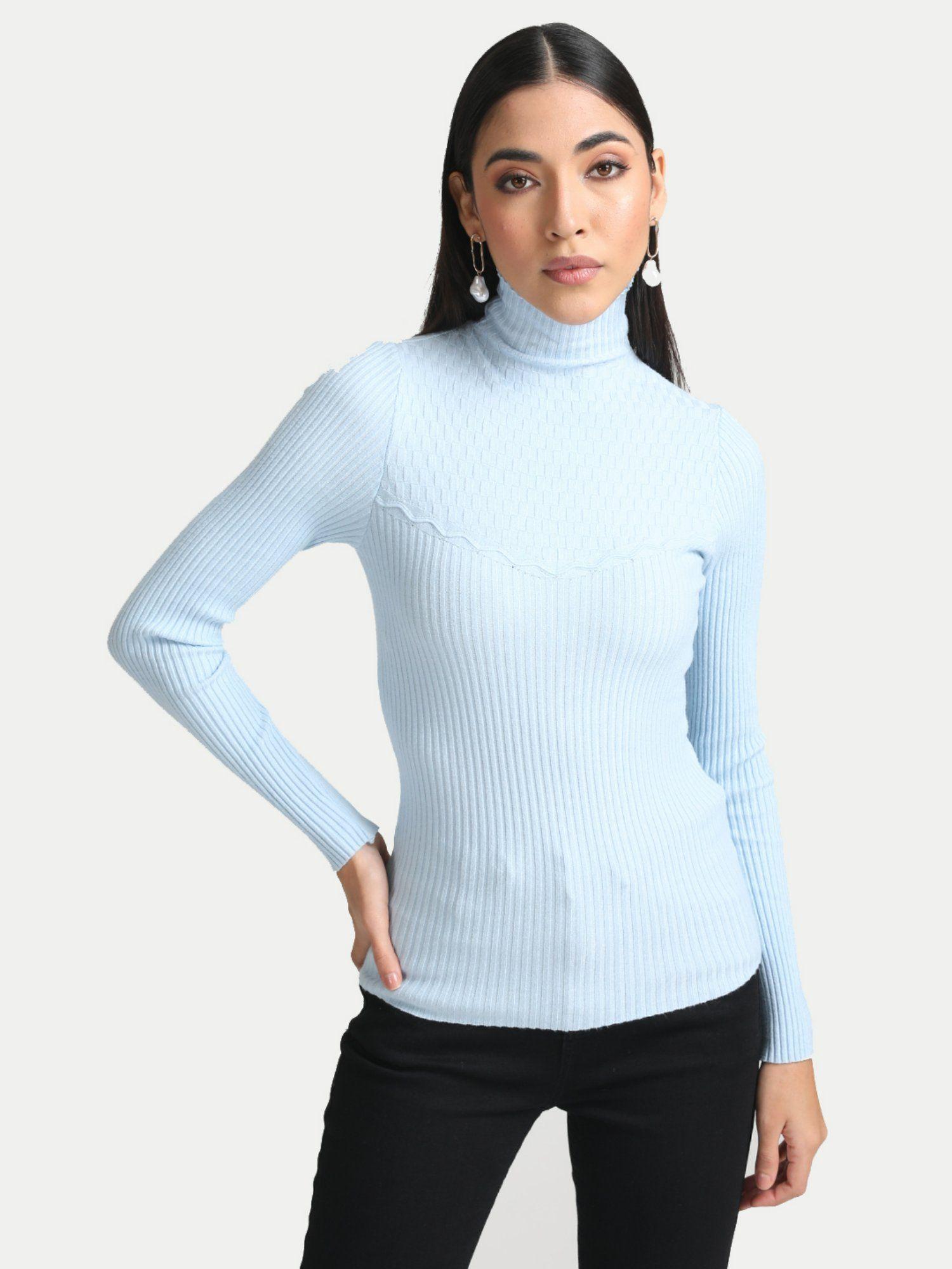 beige fitted turtle neck pullover