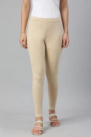 beige knitted cotton lycra tights