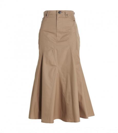 beige maxi skirt