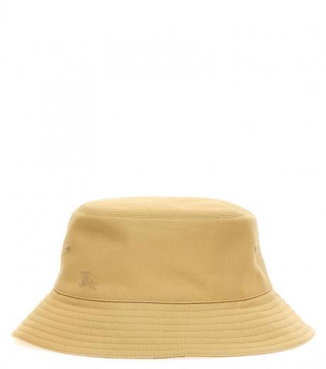 beige reversible bucket hat