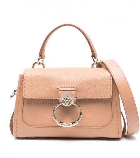 beige tess mini leather handbag