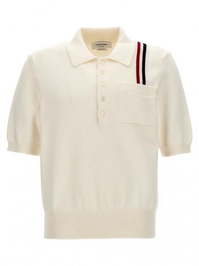 beige  jersey stich polo