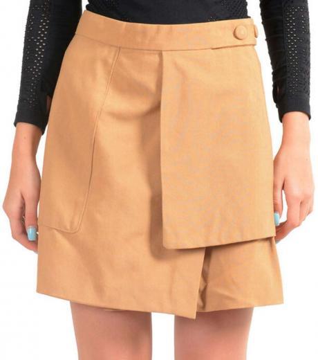 beige a-line mini skirt