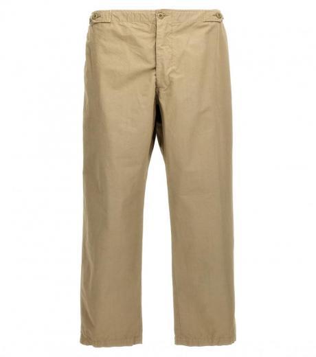 beige adjustable strap pants