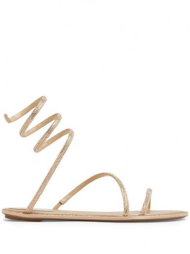 beige beige cleo crystal-embellished sandals