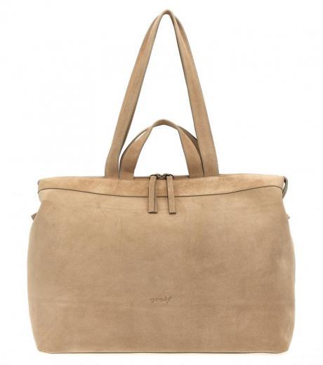 beige borso shopping bag