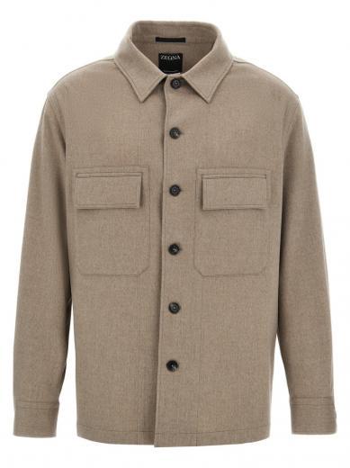 beige cashmere shirt