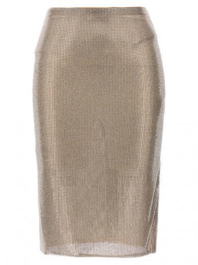 beige crystal skirt