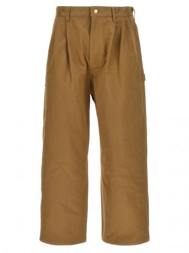 beige double pence pants