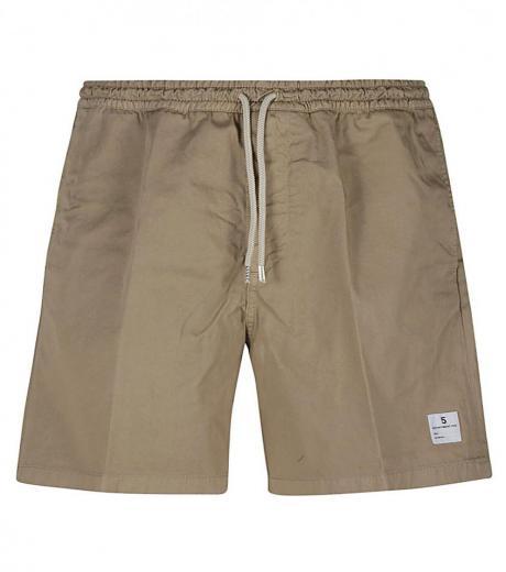 beige drawstring shorts