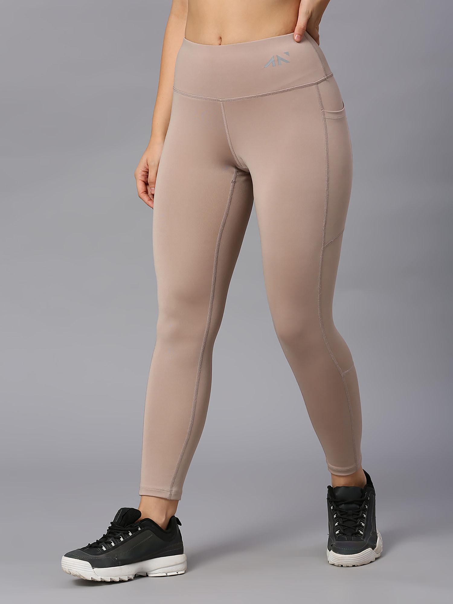 beige elevate training tights