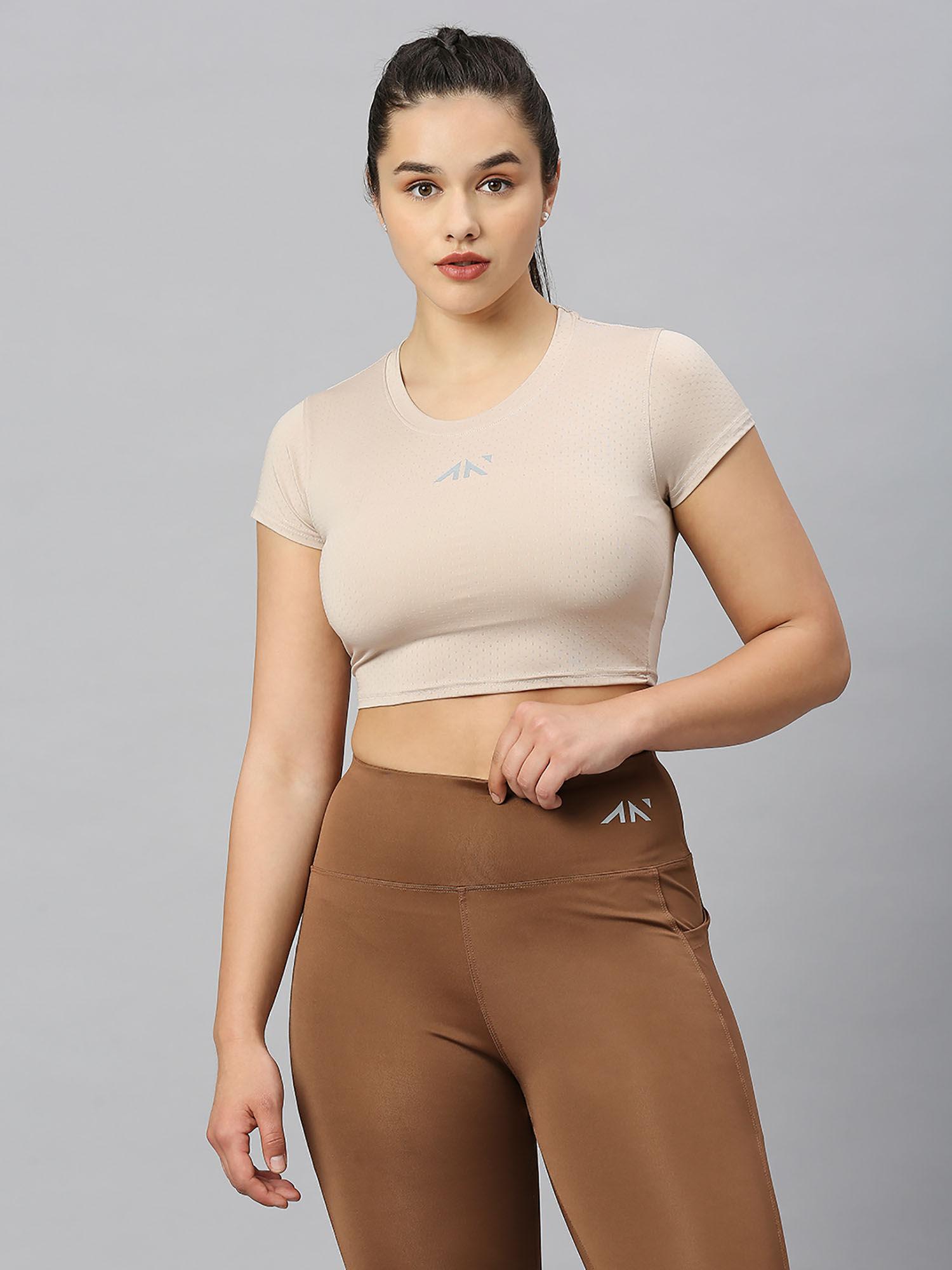 beige eternal crop tops