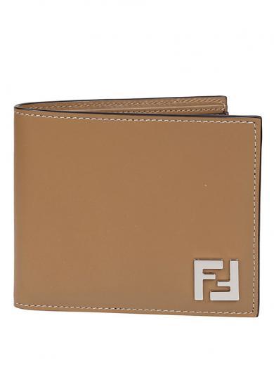 beige ff squared wallet