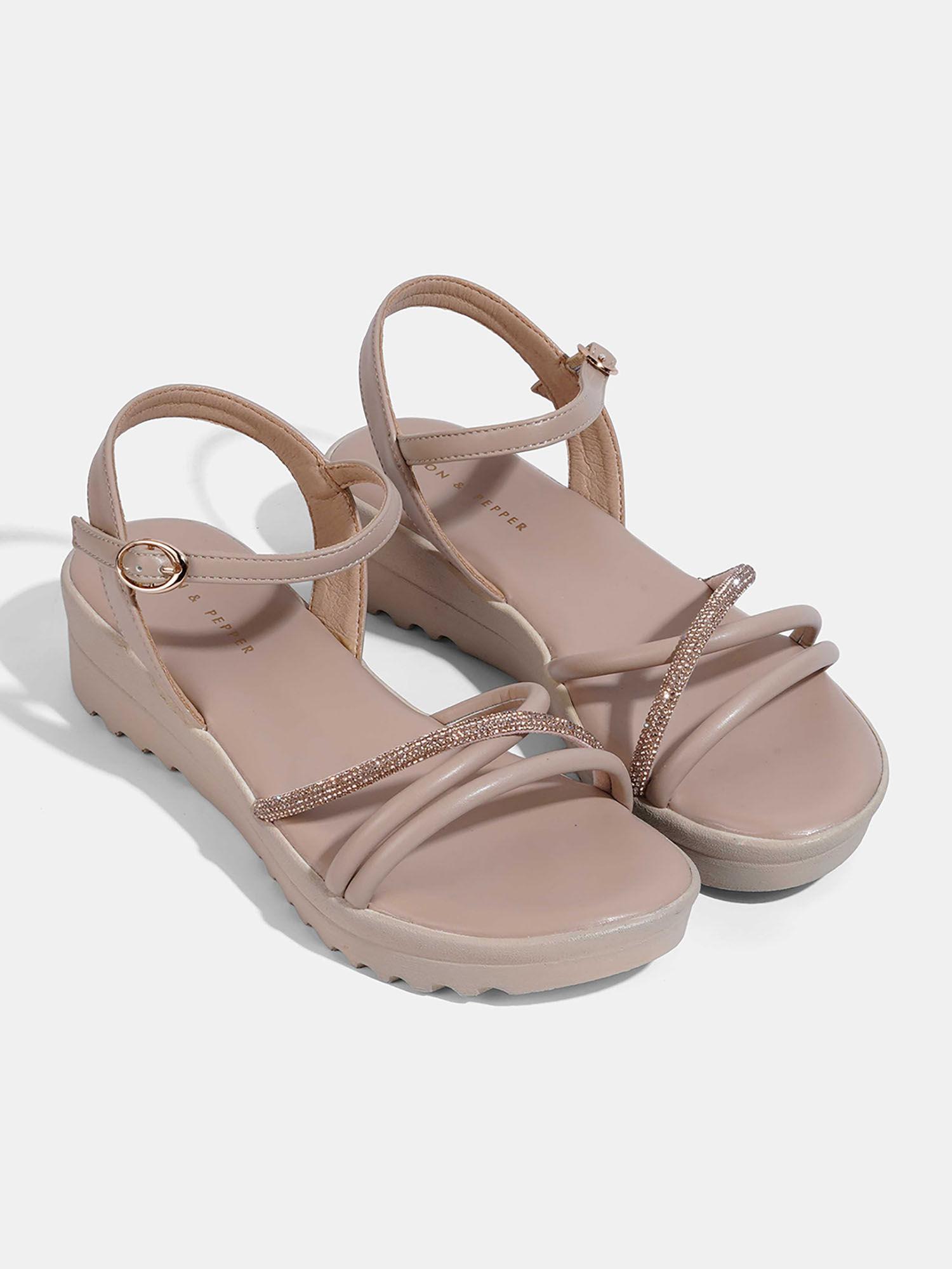 beige flat sandals