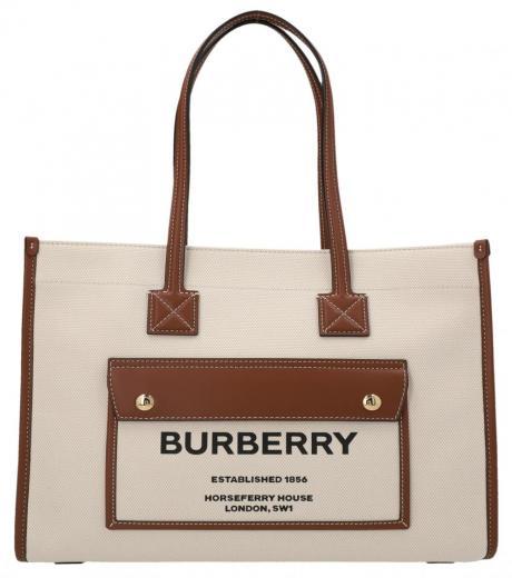 beige freya small shopping bag