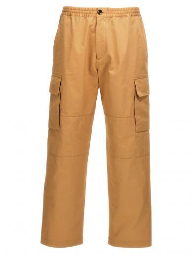 beige gabardine cargo pants