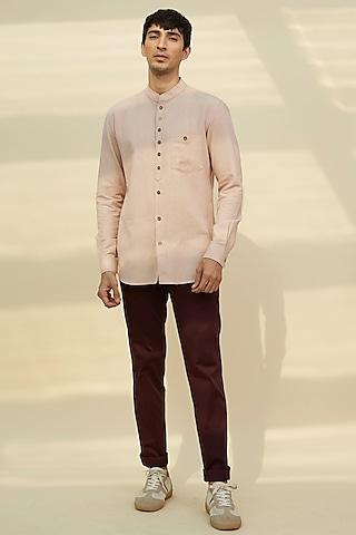 beige handloom khadi shirt