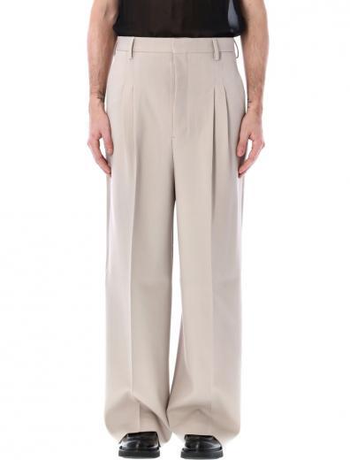 beige high waist large trousers