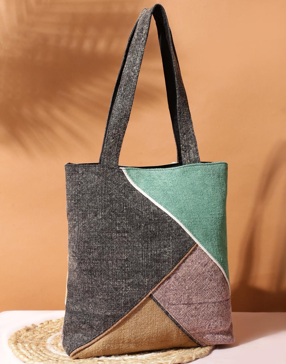 beige jute tote