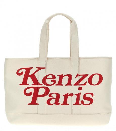 beige kenzo utility large shopping bag