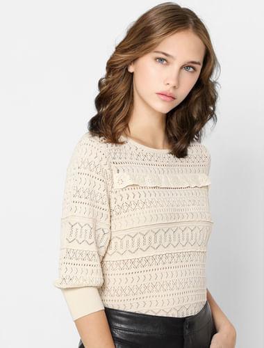 beige knit top