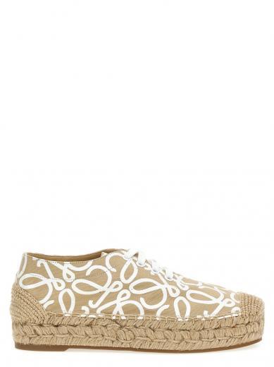 beige lace up espadrilles