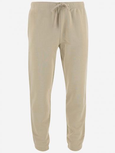 beige logo joggers