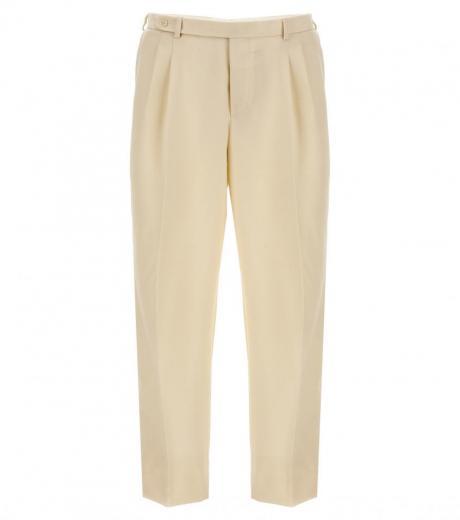 beige loose leg pants