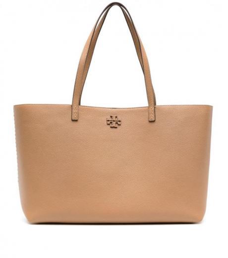 beige mcgraw leather tote bag