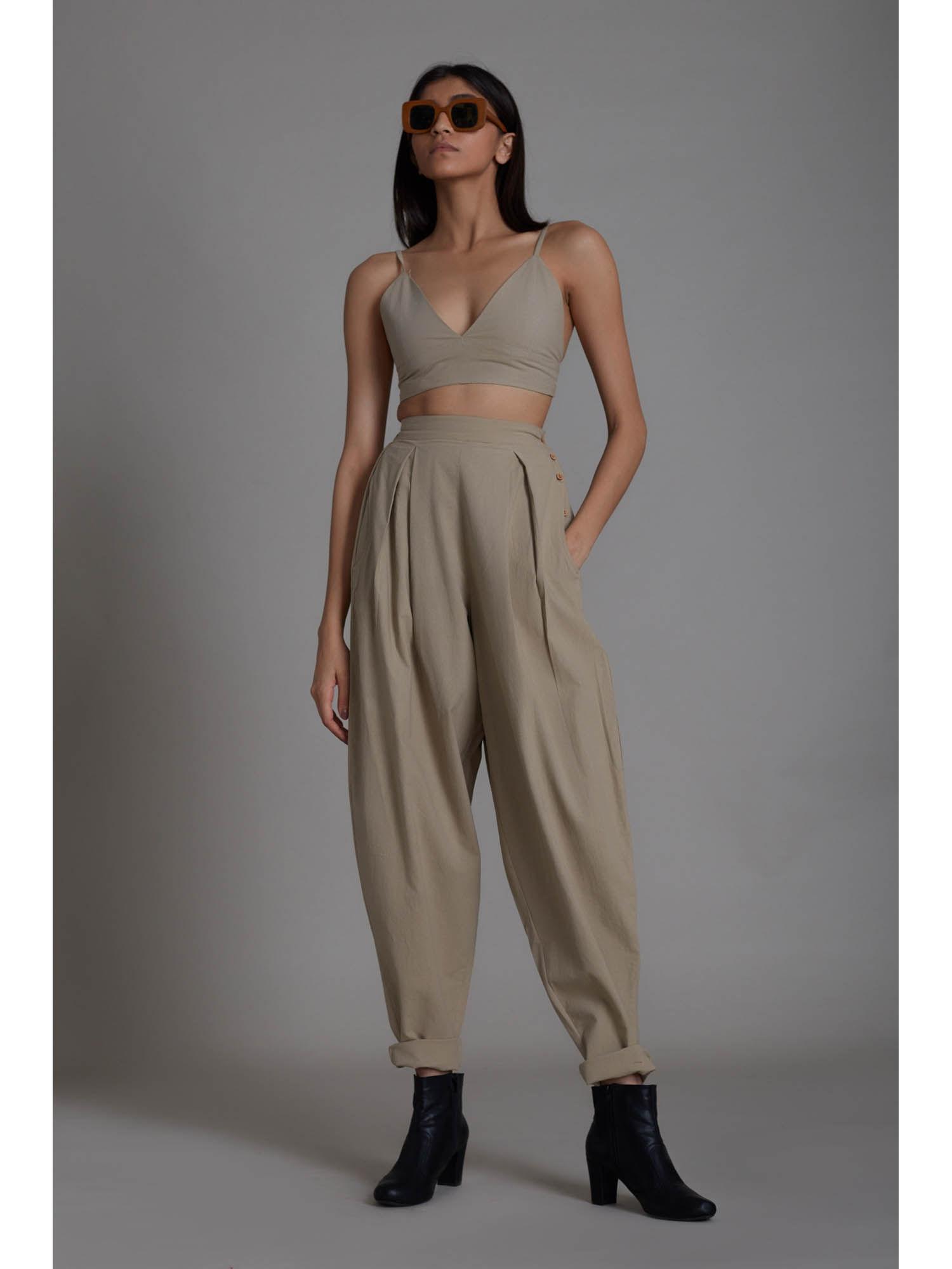 beige mile pants