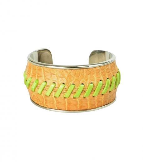 beige neon cuff bracelet